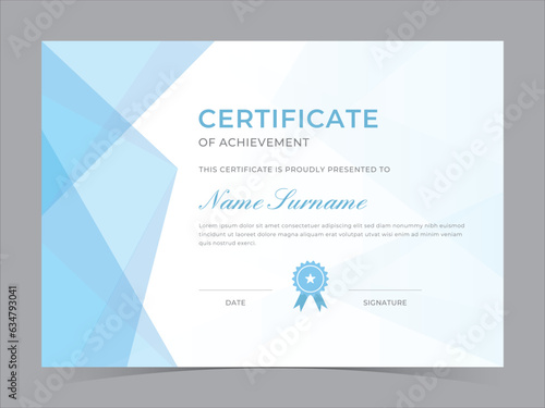 Modern Certificate Template Vector Design