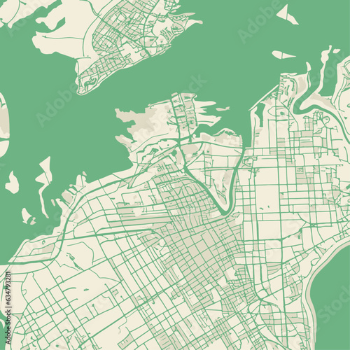 map of the world, Editable vector street map of town. Vector illustration