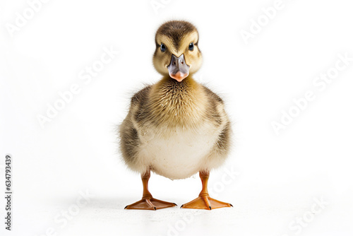 Duck  isolated a on white background.Generative Ai.