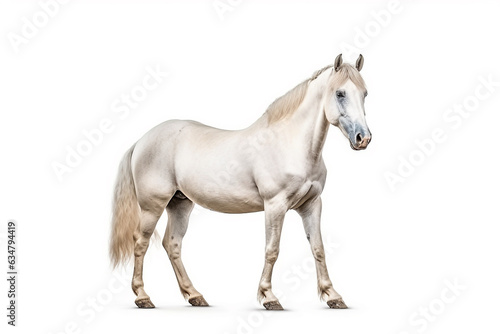 Horse  isolate on white background.Generative Ai. © Inlovehem
