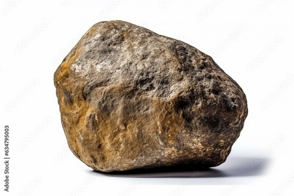 Rock isolated on white background .Generative Ai. Rock isolated on white background .Generative Ai.