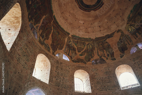 Details from the dome and the frescoes of the famous Rotonda of Thessaloniki, Macedonia: The Rotonda (or Rotunda) , one of the most important Roman monuments in Thessaloniki. 