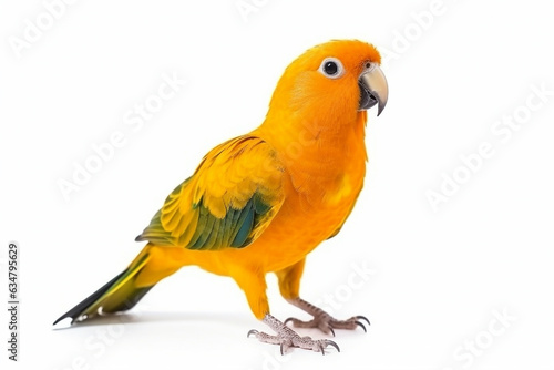 Parrot isolate on white background.Generative Ai.