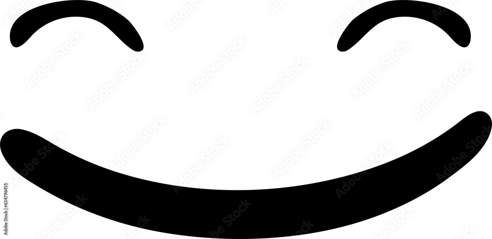 Emotion smile decoration and design.