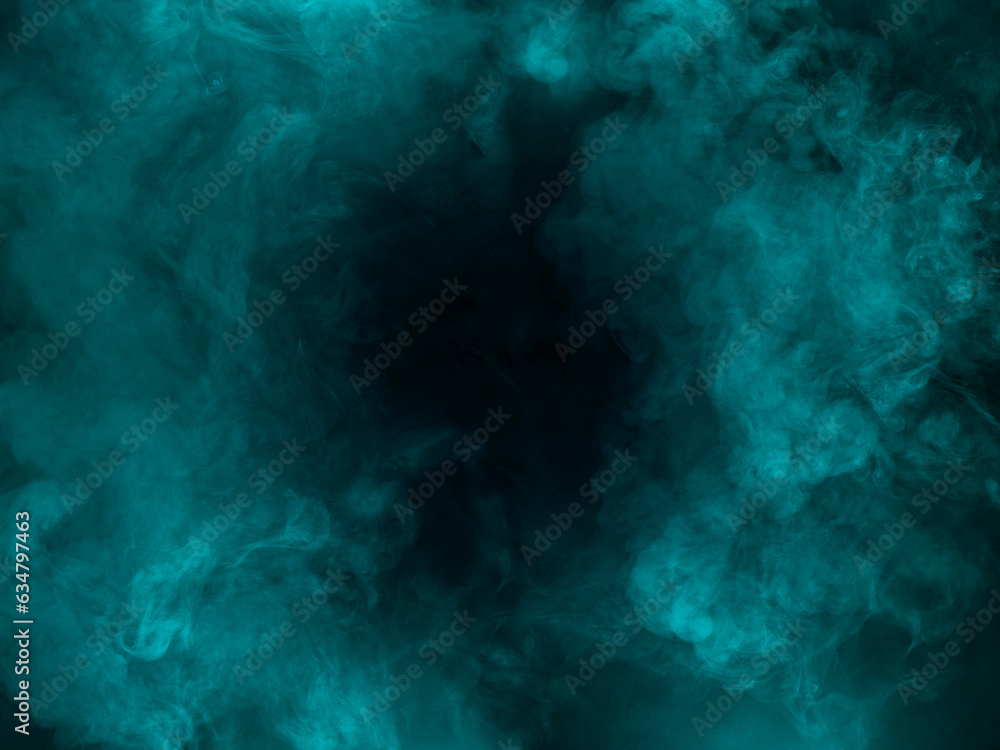 Blue celestial smoke in dark background. Paradise Texture and desktop picture	