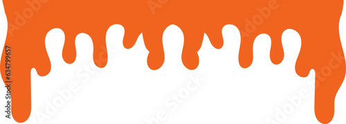 Halloween dripping orange blood fluid