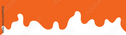 Halloween dripping orange blood fluid
