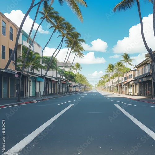 hawaii street and summer scenes. © duyina1990