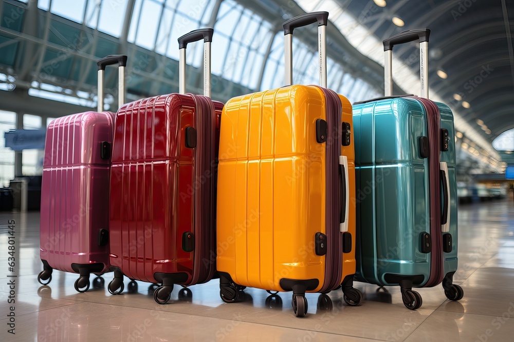 Plusieurs valises dans l'aéroport (ia générative) Plusieurs valises dans l'aéroport (ia générative)