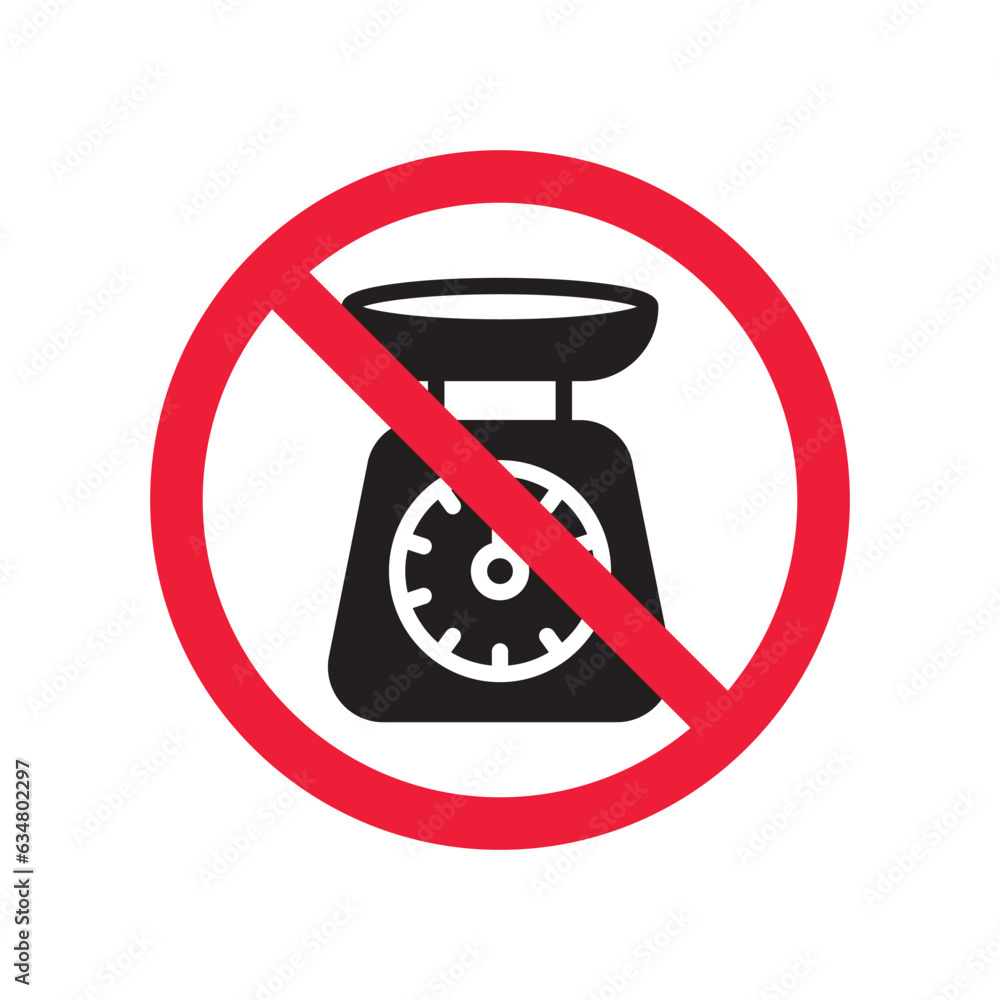 Vecteur Stock Prohibited weight vector icon. No scale icon. Forbidden