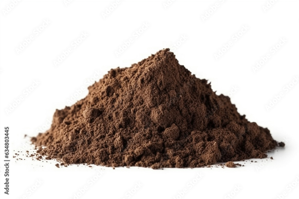 Soil isolated on white background .Generative Ai. Soil isolated on white background .Generative Ai.