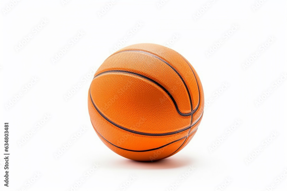 Basketball isolate on white background .Generative Ai.