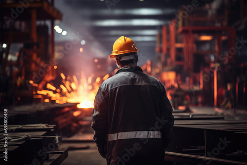 Worker In The Background Steel Fabrication Plant. Steel Fabrication Plant Overview, Types Of Worker Positions, Steel Fabrication Processes, Advantages Of Steel Fabrication, Tools And Equipment Used