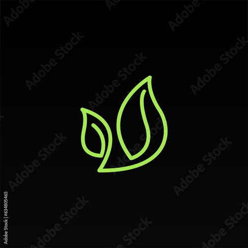 Plant logo design concept template. Leaf logo icon design. Nature logo design template