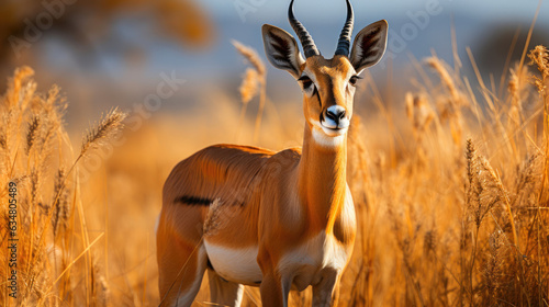 Secluded Serenity: Gazelle Among the Grass