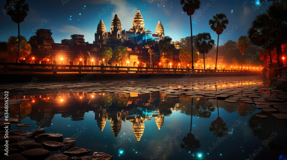 Nightfall Magic: Angkor Wat's Enchanted Glow