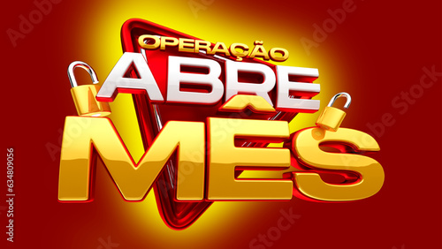 selo 3d ''operação abre mês''