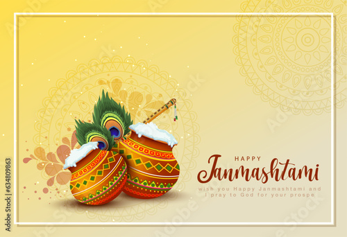 dahi handi festival of shree krishna janmashtami. abstract vector illustration design