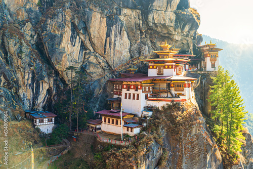 Taktshang Goemba or Tigers Nest Monastery in Paro, Bhutan photo
