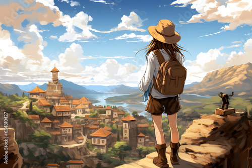 empowered girl scout travel the world anime style