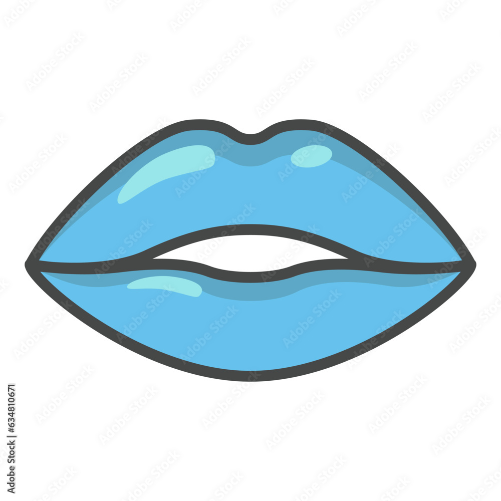 Lips icon vector on trendy style for design and print Lips icon vector on trendy style for design and print