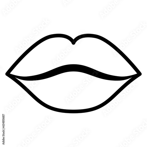 Lips icon vector on trendy style for design and print