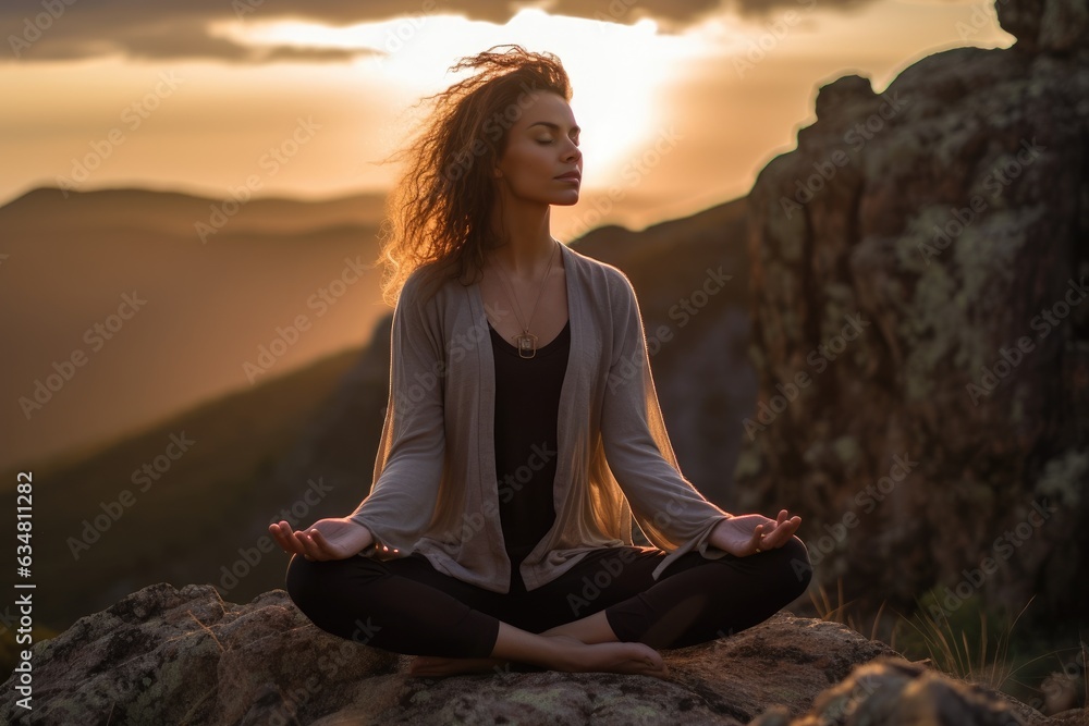 Person meditating in yoga pose