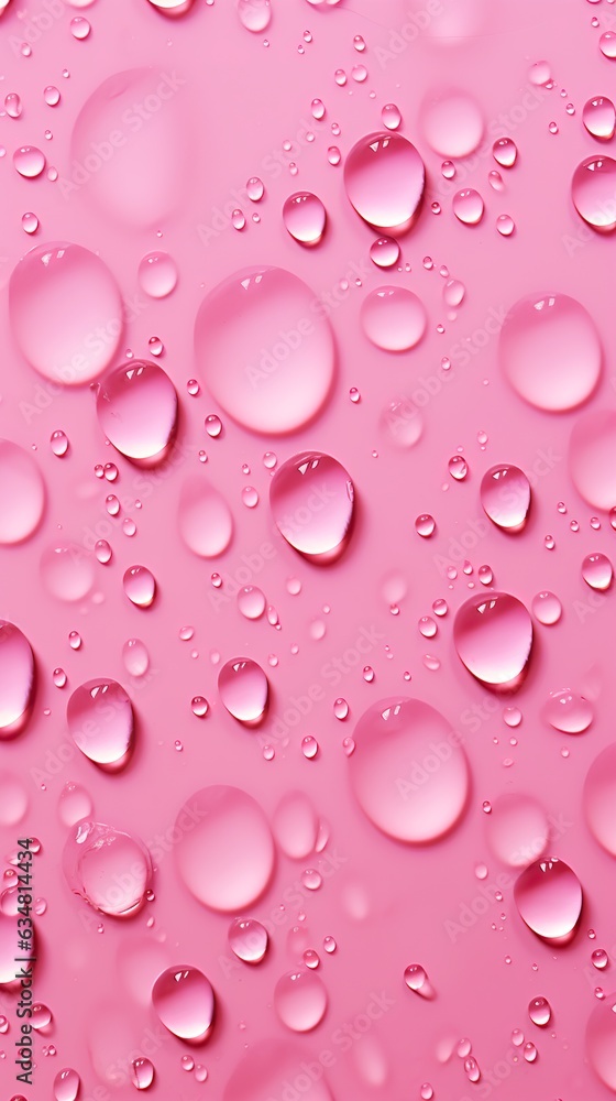 liquid water drop on pink background, texture or pattern for wallpaper, generative ai liquid water drop on pink background, texture or pattern for wallpaper, generative ai