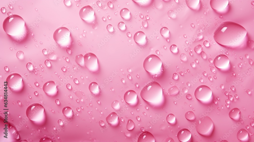 liquid water drop on pink background, texture or pattern for wallpaper, generative ai liquid water drop on pink background, texture or pattern for wallpaper, generative ai