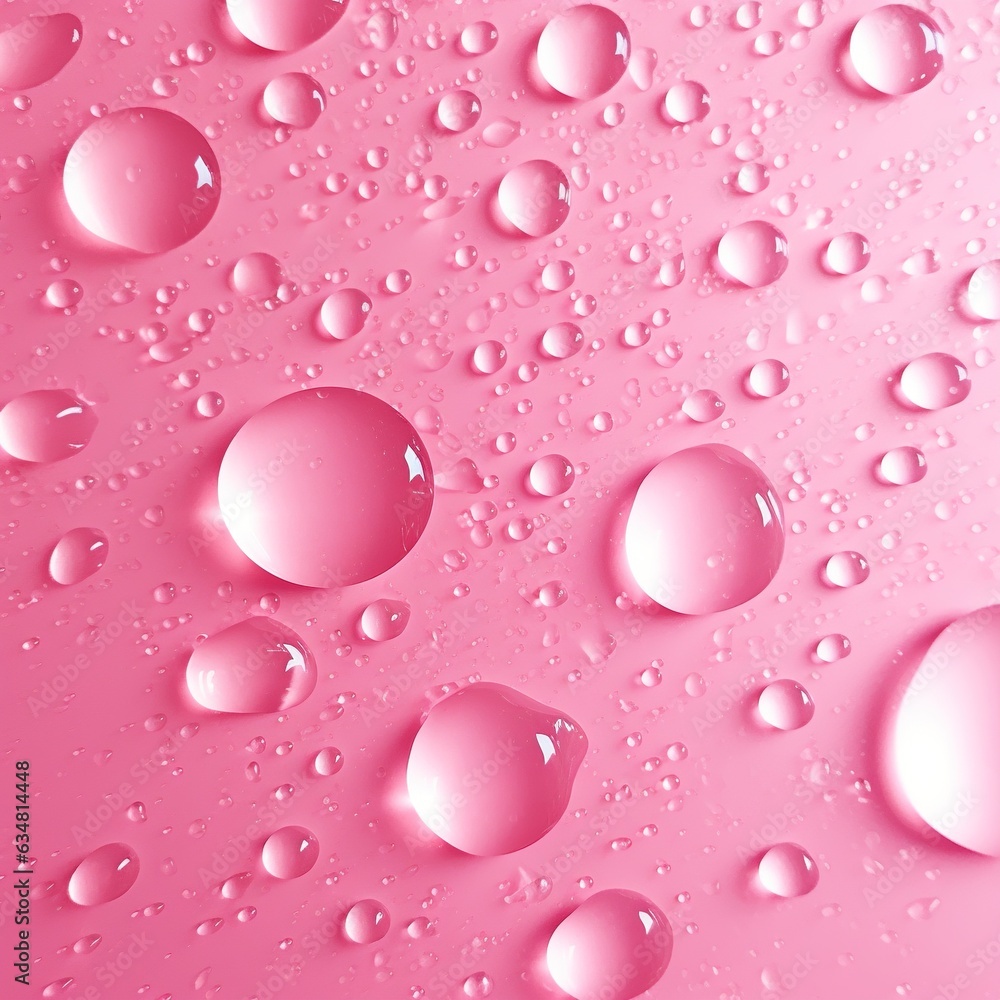 liquid water drop on pink background, texture or pattern for wallpaper, generative ai liquid water drop on pink background, texture or pattern for wallpaper, generative ai