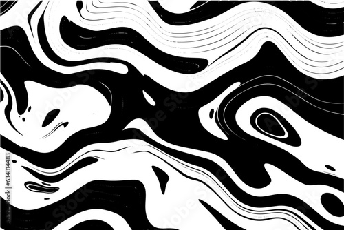 Abstract vector wavy seamless pattern. Trendy retro psychedelic background in 60s, 70s, 80s style. Texture in y2k aesthetic.