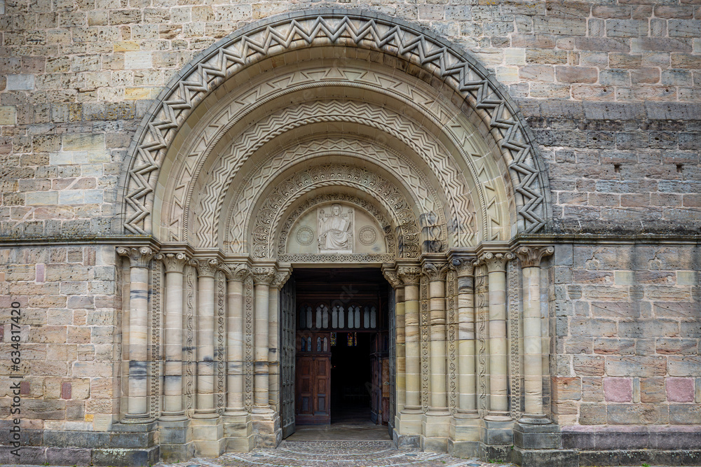 Beautiful old basilica named 'Basilica-Saint Maurice' in the French town of Epinal in the Vosges region