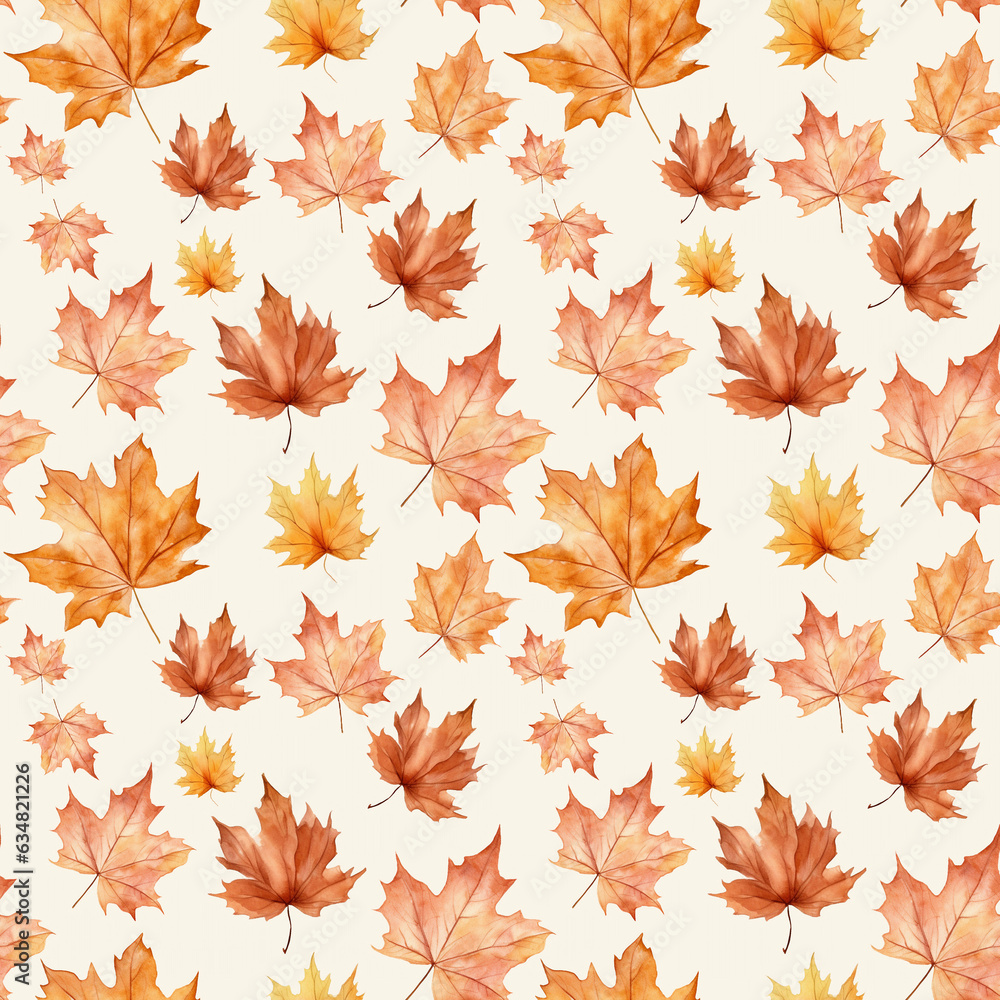 watercolor variant brown autumn maple leaves seamless pattern. Perfect for textile, wedding, greeting card, pattern, texture and more watercolor variant brown autumn maple leaves seamless pattern. Perfect for textile, wedding, greeting card, pattern, texture and more