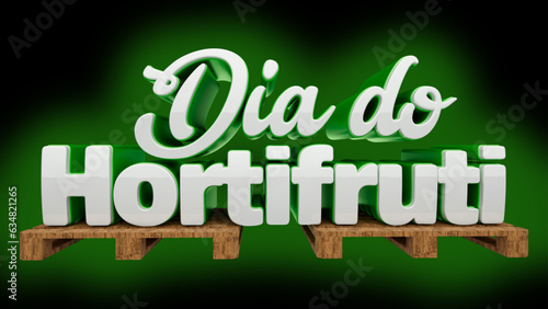 selo 3d ''dia do hortifruti''