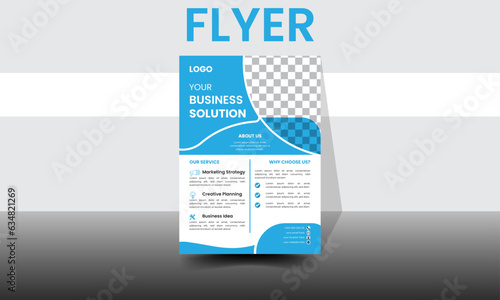A4 size Simple creative modern flyer design template for your business.