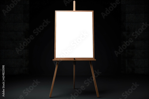 Easel with copy space, PNG transparent background, shop and promotion concept. Generative AI