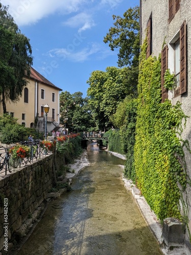 Overview of Annecy's canals, France - August 2023