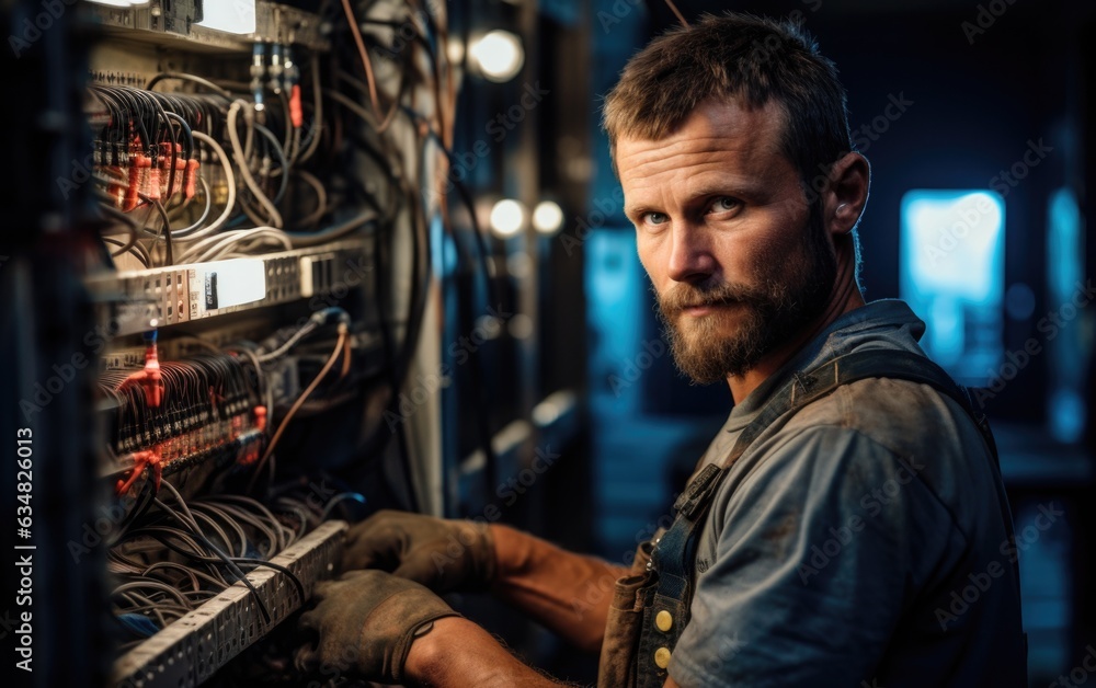 this portrait, we observe an electrical engineer who places safety and professionalism at the forefront of their work.