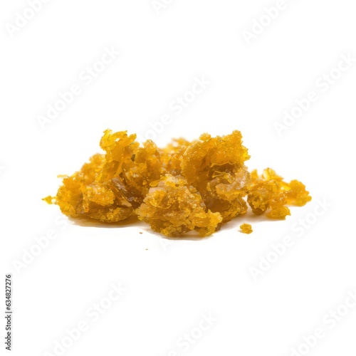Canvas Print Cannabis Marijuana Concentrate Wax Badder Isolated on White Background