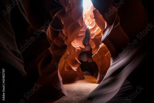 Antelope Canyon in Arizona. Generative AI