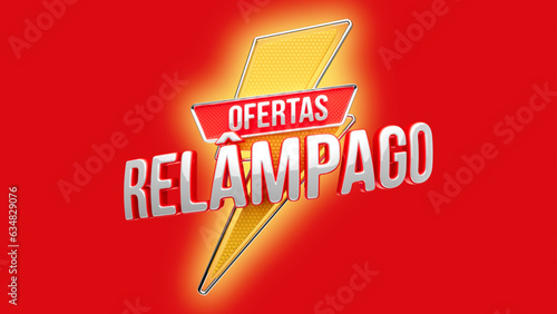 selo 3d ''ofertas relâmpago''