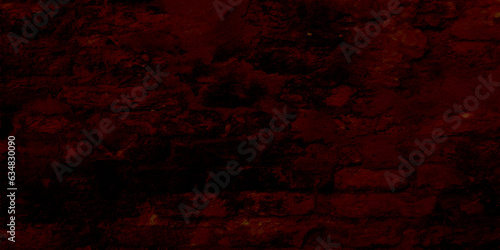 Old black wall background with bricks.