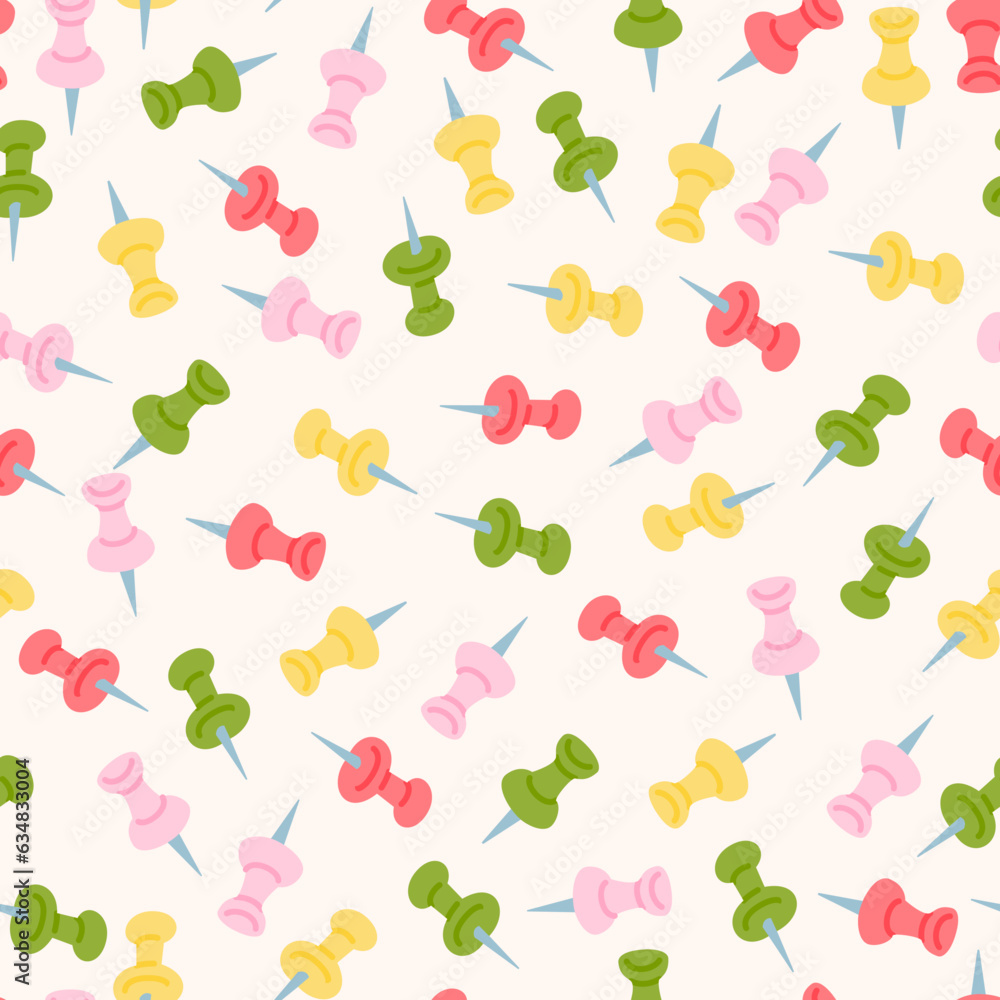 seamless pattern with push pins seamless pattern with push pins