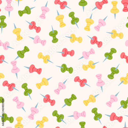 seamless pattern with push pins