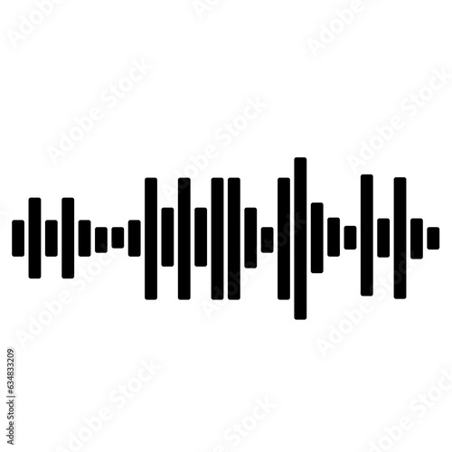 Spectrum Audio Waveform on a Transparent Background