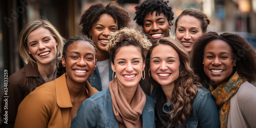 Portrait of Women is Day with Diversity Equity Inclusion in the Education Industry.generative ai