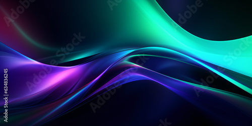 abstract background with smooth lines in blue, purple and green colors