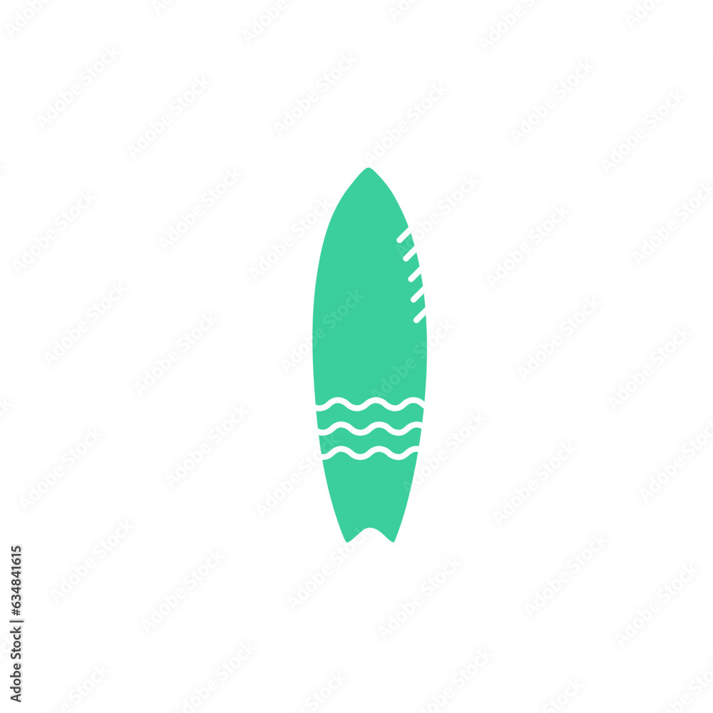 Wave Pattern Surfboard Doodle sticker Wave Pattern Surfboard Doodle sticker