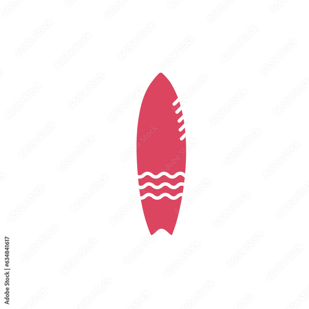 Wave Pattern Surfboard Doodle sticker Wave Pattern Surfboard Doodle sticker