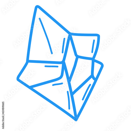 crystal stone line icon